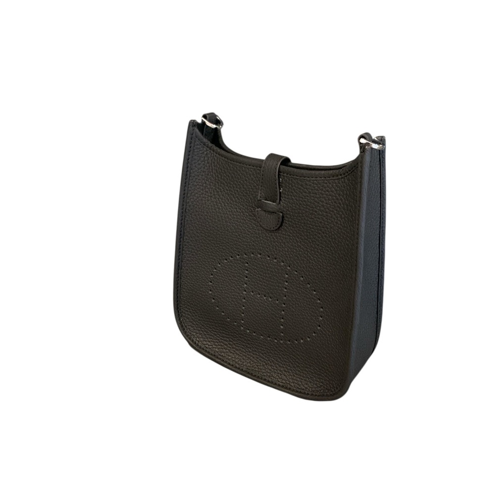 🆕 Hermès Style Mini Evelyne Clemence Black 🆕 - Picture 4 of 10